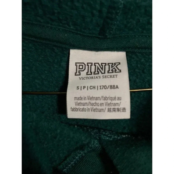 Victoria's Secret Pink Women Pullover Hoodie Sweatshirt Green Size Small - Picture 9 of 9
